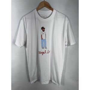NWOT Illegal Civilization x Kevin White Men's Large White‎ Crew Neck T-Shirt